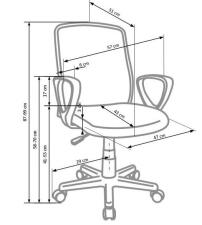 Кресло компьютерное HALMAR ALEX  черно/серое