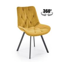 Стул HALMAR K519 горчичный/черный, поворотный