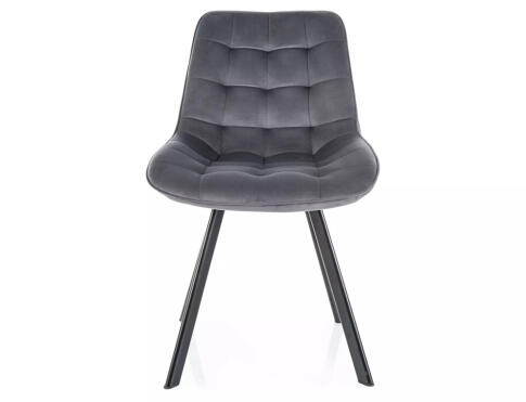 Стул SIGNAL MONTI Velvet Bluvel 14 серый/черный, поворотный