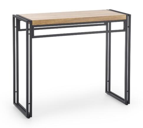 Консоль HALMAR BOLIVAR KN-1 дуб золотой/черный, 90/35/76