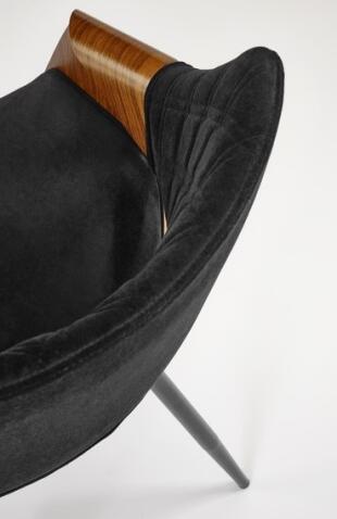 Стул HALMAR K586 черный/орех