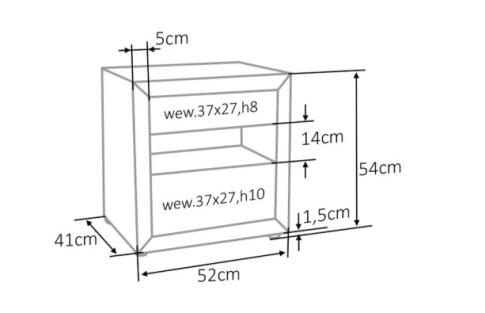 Тумба прикроватная SIGNAL ET-003 Velvet Bluvel 52 античный розовый