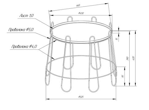 Стол журнальный Sheffilton SHT-CT6-2 артикул SHT-СЖ16 золото/черный муар