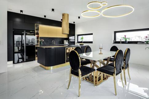 Стул SIGNAL KING Velvet Bluvel 19 черный/золотой