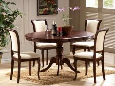 Стол обеденный SIGNAL OLIVIA темный орех/темный орех 106-141/106 Стол обеденный SIGNAL OLIVIA темный орех/темный орех 106-141/106