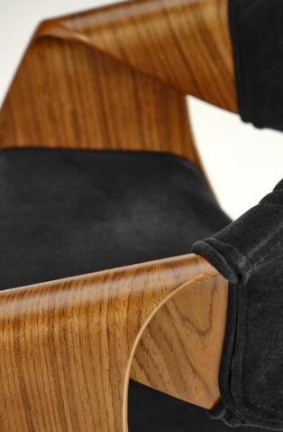 Стул HALMAR K586 черный/орех