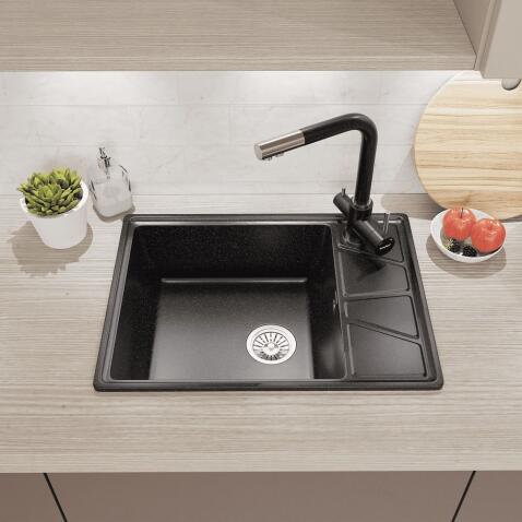 Кухонная мойка GRANFEST VERTEX V-680L черный