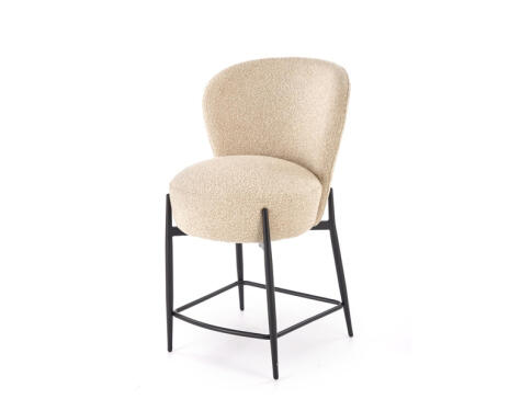 Стул барный HALMAR H126 бежевый/черный
