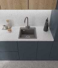 Смеситель для кухни GRANFEST QUARZ Z-5420 темно-серый