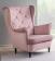 Кресло SIGNAL LADY Velvet Bluvel 52 античный розовый/венге