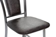 Стул ВВР Марсель Шоколад Крокодил/хром, экокожа