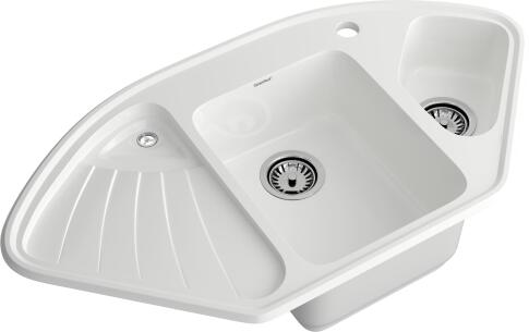 Кухонная мойка GRANFEST CORNER C-1040E иней