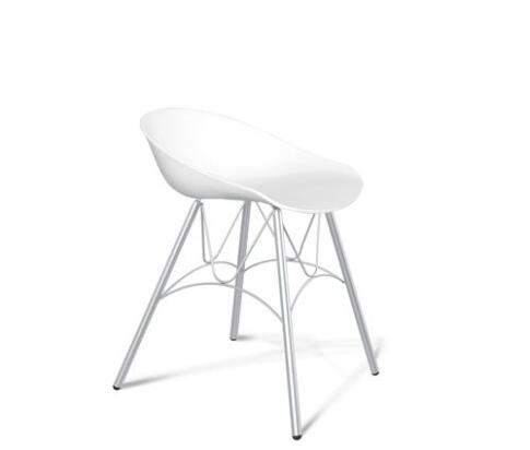 Стул Sheffilton SHT-ST19/S100 артикул СТ-407 белый/хром лак Стул Sheffilton SHT-ST19/S100 артикул СТ-407 белый/хром лак
