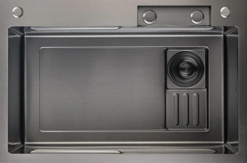 Кухонная мойка из нержавеющей стали GRANFEST METAL 7545 PVD графит