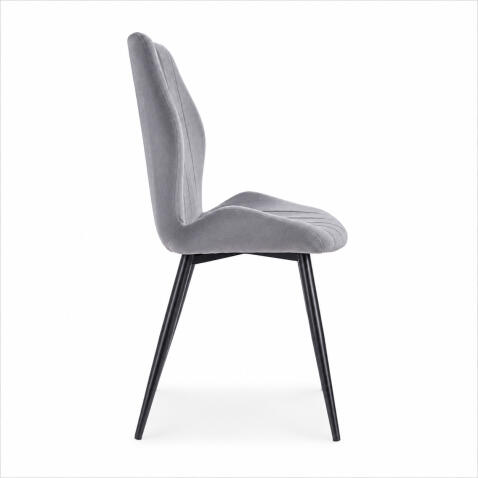 Стул SIGNAL ARCO Velvet Bluvel 14 серый/черный