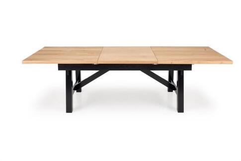 Стол обеденный HALMAR FIESTA дуб натуральный/черный 200-280/100