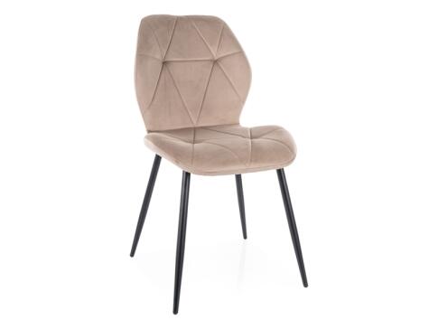 Стул SIGNAL RICK Velvet Bluvel 40 темно-бежевый/черный