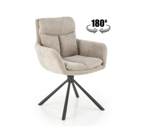 Стул HALMAR K495 бежевый/черный, поворотный