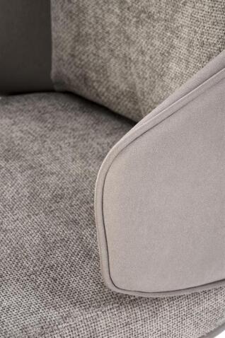 Стул HALMAR K554 серый/светло-серый/черный, поворотный