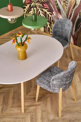 Стол обеденный HALMAR RUBEN кашемир/натуральный 102-142/102