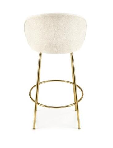 Стул барный HALMAR H116 кремовый/золотой