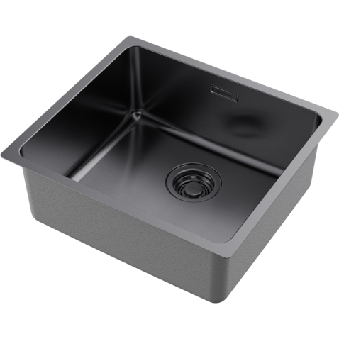 Кухонная мойка из нержавейки Omoikiri Tadzava 49-U/I-GM вороненая сталь