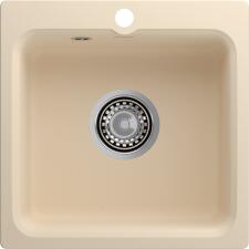 Кухонная мойка GRANFEST SMART SM-430 бежевый + сифон
