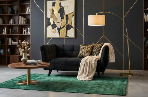 Диван SIGNAL CASTELLO 2 Velvet Bluvel 19 черный/венге