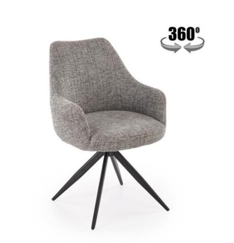 Стул HALMAR K564 серый/черный, поворотный