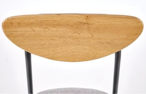 Комплект HALMAR DICKY (стол+ 4 стула) натуральный/черный/серый