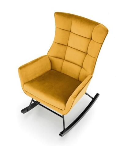 Кресло-качалка HALMAR BAZALTO горчичный