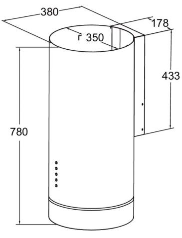 Вытяжка кухонная MEFERI TUBE35IX COMFORT