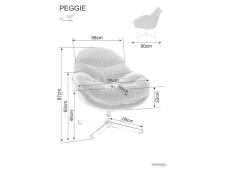 Кресло SIGNAL PEGGIE серый/бежевый/хром Кресло SIGNAL PEGGIE серый/бежевый/хром