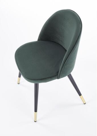 Стул HALMAR K315 зеленый/черный/золотой