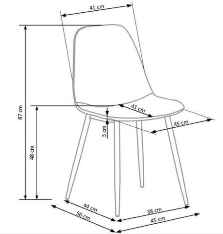 Стул HALMAR K417 бежевый/черный