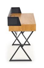 Стол компьютерный HALMAR B43 дуб золотой/черный