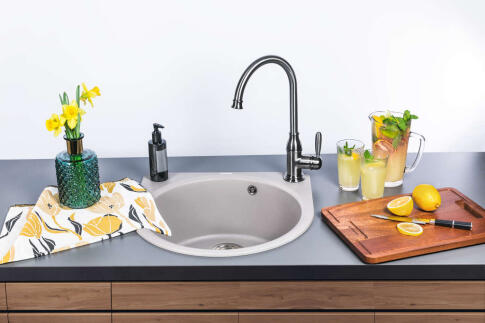 Кухонная мойка Omoikiri Akegata 51-GR Artgranit/leningrad grey