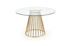 Стол обеденный HALMAR LIVERPOOL прозрачный/золотой 120