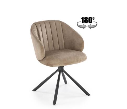 Стул HALMAR K533 капучино/черный, поворотный