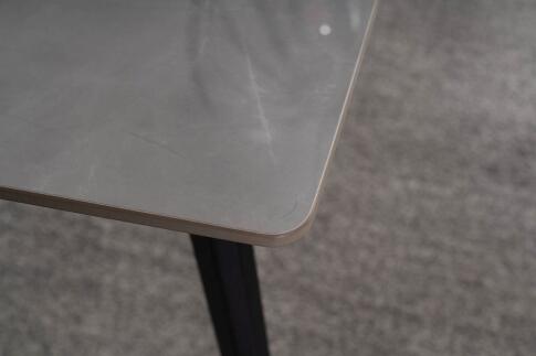 Стол обеденный SIGNAL IVY серый/черный 140/80