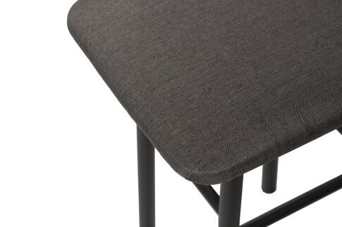 Табурет ВВР Классик бурый/черный, рогожка