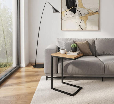 Стол журнальный SIGNAL LARGO C дуб/черный, 40/30/60