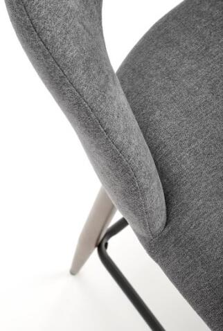 Стул барный HALMAR H114 серый/ореховый