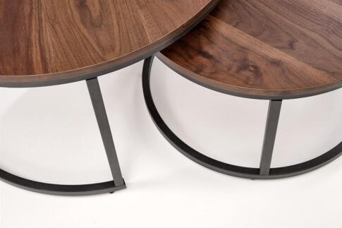 Комплект HALMAR JAVA (2 стола журнальных) орех/черный