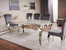 Стол обеденный SIGNAL PRINCE Ceramic Calacatta белый/хром 180/90