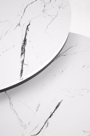 Комплект HALMAR JAVA (2 стола журнальных) белый мрамор/черный