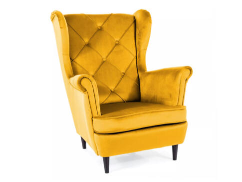 Кресло SIGNAL LADY Velvet Bluvel 68 карри/венге