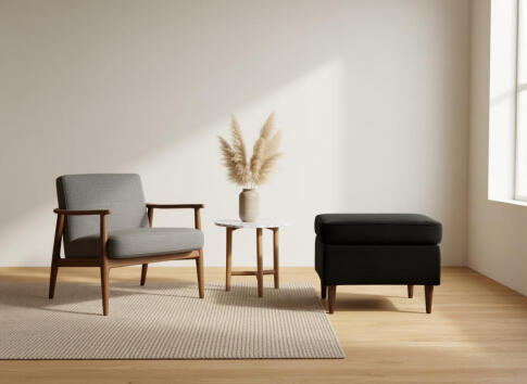 Пуф SIGNAL RON Velvet Bluvel 19 черный/венге