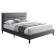 Кровать SIGNAL MALAGA Velvet Bluvel 14 серый/черный 140/200