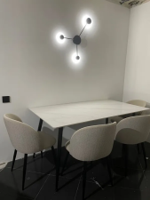 Стол обеденный SIGNAL RION белый/черный 160/90